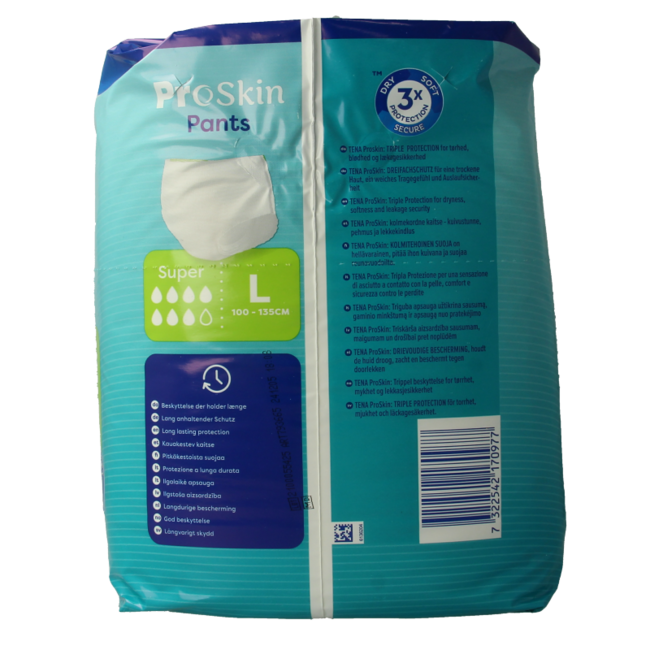 Tena ProSkin Pants Super Talla L, 12 unidades