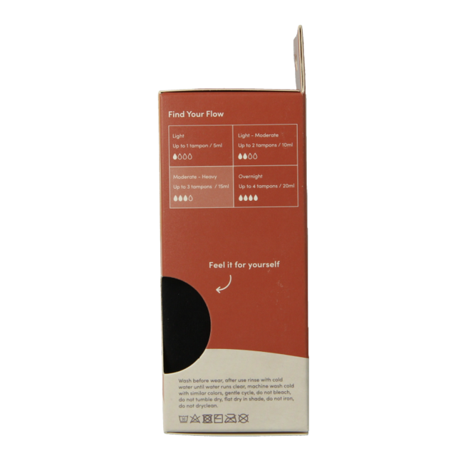 Boody Period Underwear Bikini Brief Black Moderate L 1 Piece