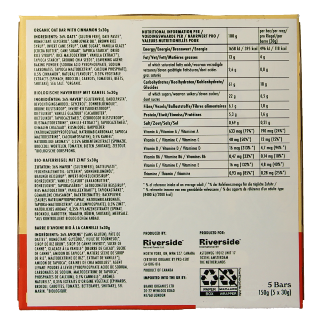 Made Good Morning Bar Cinnamon Bun Organic 5 Pack