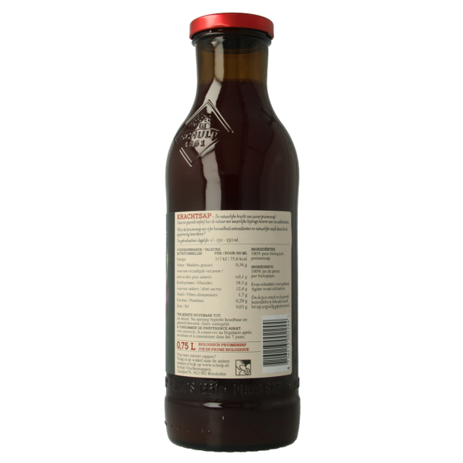 Krachtsap plum juice pure organic 750 Millilitres