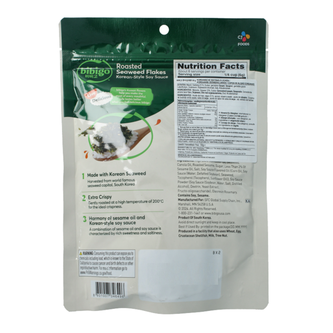 Flocons d'algues croustillants Bibigo 50 g