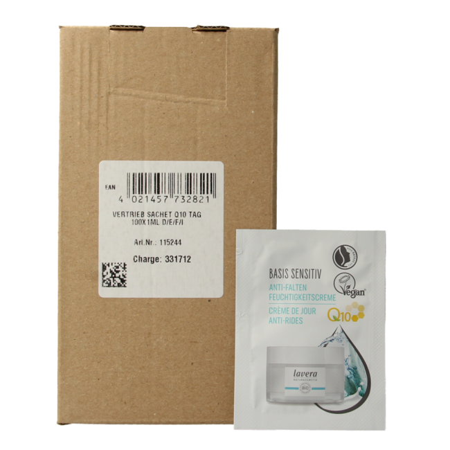 Échantillons Lavera basis sensitiv crème de jour Q10 bio 100 pièces