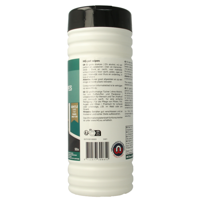 HG Lingettes pour animaux 50 pièces