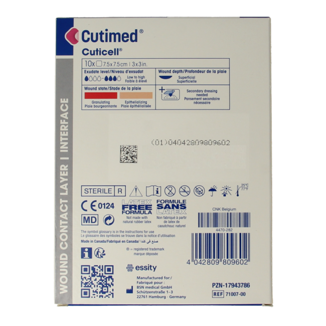 Cuticell Ointment Gauze 7.5 x 7.5cm 10 Pieces