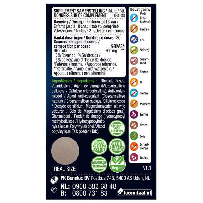 Rhodiola rosea 60 Compresse