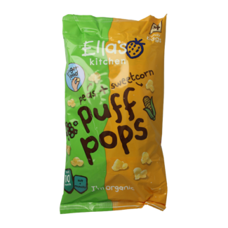 Ella's Kitchen Puff pops peas & sweetcorn 10+ maanden bio 36 Gram