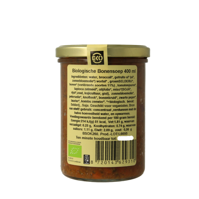Italian bean soup organic 400 Millilitres