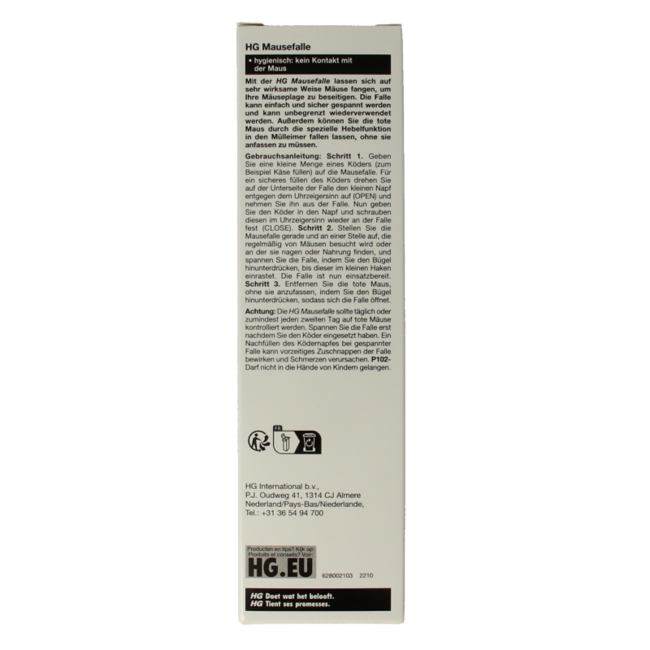 Pułapka na myszy HG HG X, 2 sztuki