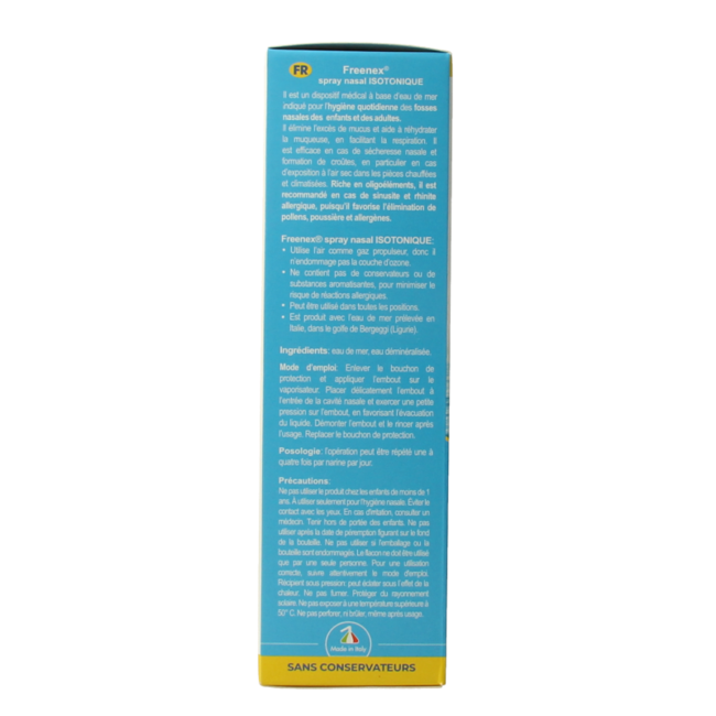 Spray nasal isotonique à l'eau de mer Freenex 100 millilitres
