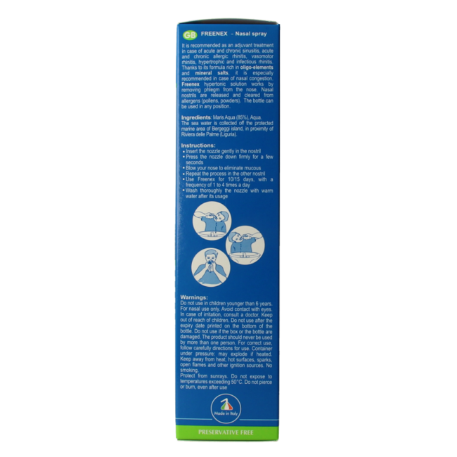 Freenex Meerwasser hypertones Nasenspray 150 Milliliter