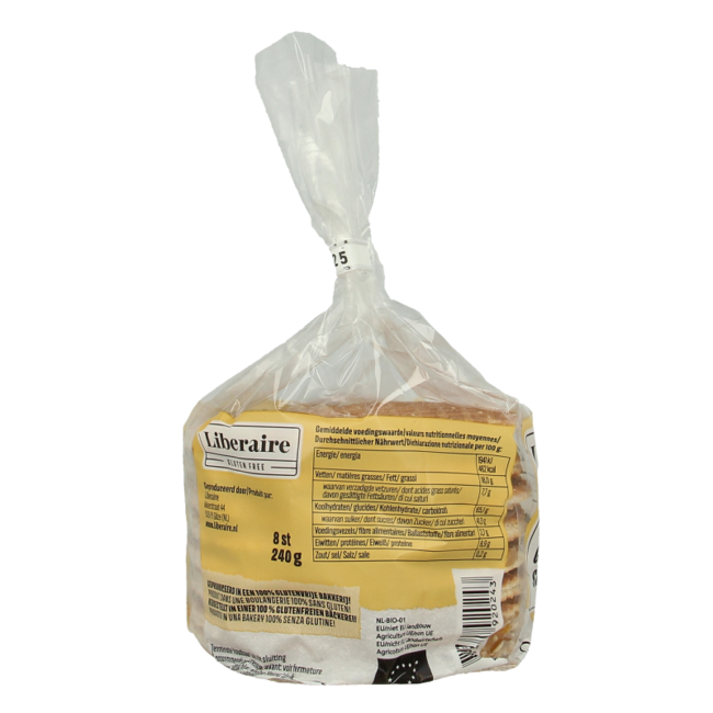 Liberaire Stroopwafels bio 8 unidades