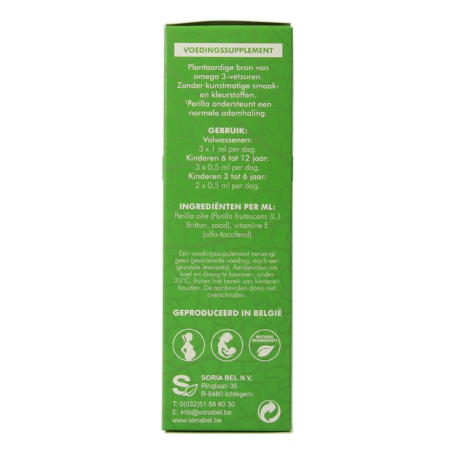 Soriphar Perilla oil omega 3 organic 50 Millilitre