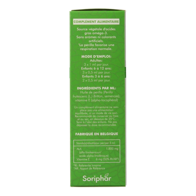 Soriphar Perilla oil omega 3 organic 50 Millilitre