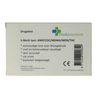 Thuis-diagnose Heimdiagnose Drogentest Urin 5 Drogenarten 1 Stück