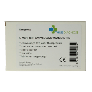 Thuis-diagnose Thuis-diagnose Drogentest Urin 5 Drogenarten 1 Stück