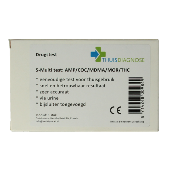 Test de dépistage urinaire multi-drogues (5 types) 1 unité