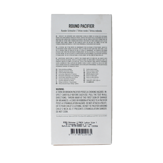 Sucette taille 1 blossom lila, lot de 2