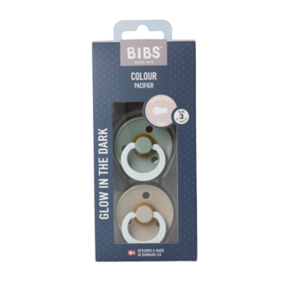 Bibs Fopspeen maat 3 sage vanilla night 2 Stuks