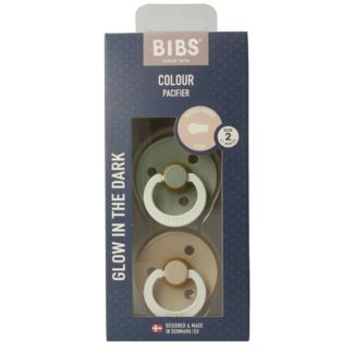 Bibs Dummy size 2 sage vanilla night 2 pack