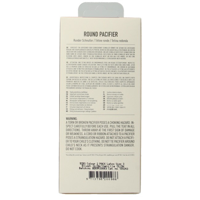 Bibs Soother Size 3 Blush Vanilla Night - 2 Pack