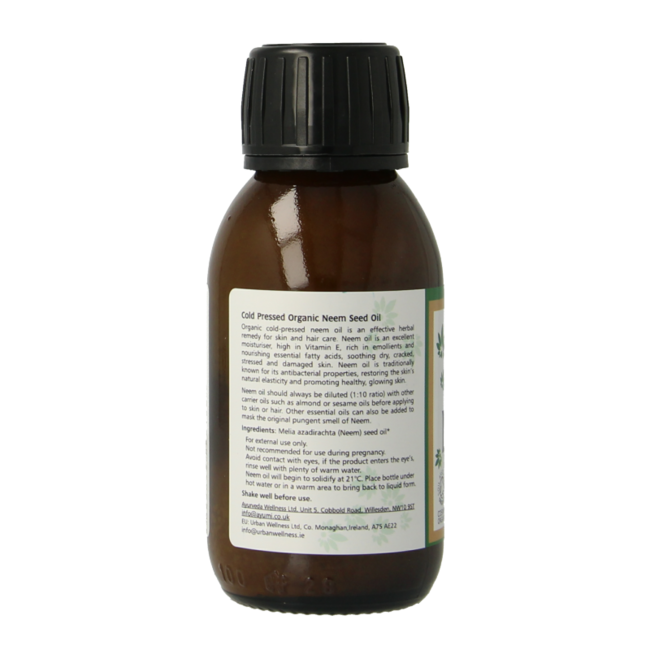 Aceite de neem orgánico prensado en frío 100 mililitros