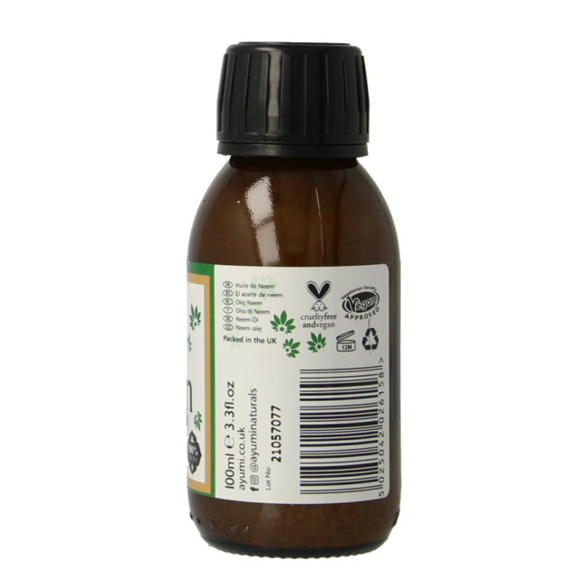 Huile de neem bio pressée à froid 100 millilitres
