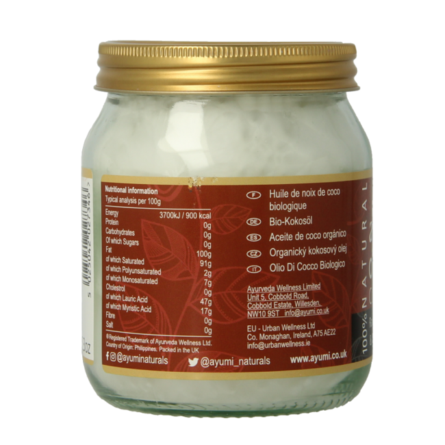 Ayumi organic virgin coconut oil 290g