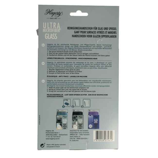 Hagerty Microfiber gloves glass 1 Piece