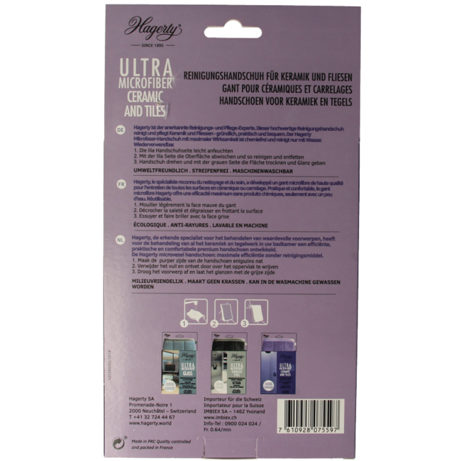 Hagerty Microfiber gloves ceramic & tiles 1 Stuks
