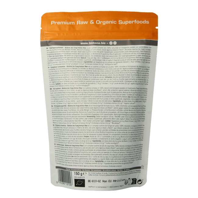 Biotona Fung immuun raw powder 150 Gramos