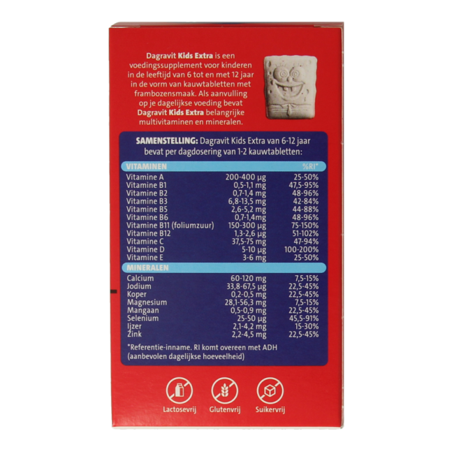 Kids extra 6 - 12 jaar 60 Kauwtabletten