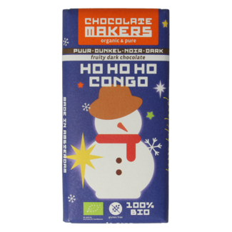 Chocolatemakers Tablette de Noël ho ho ho Congo 68% noir bio 80 g