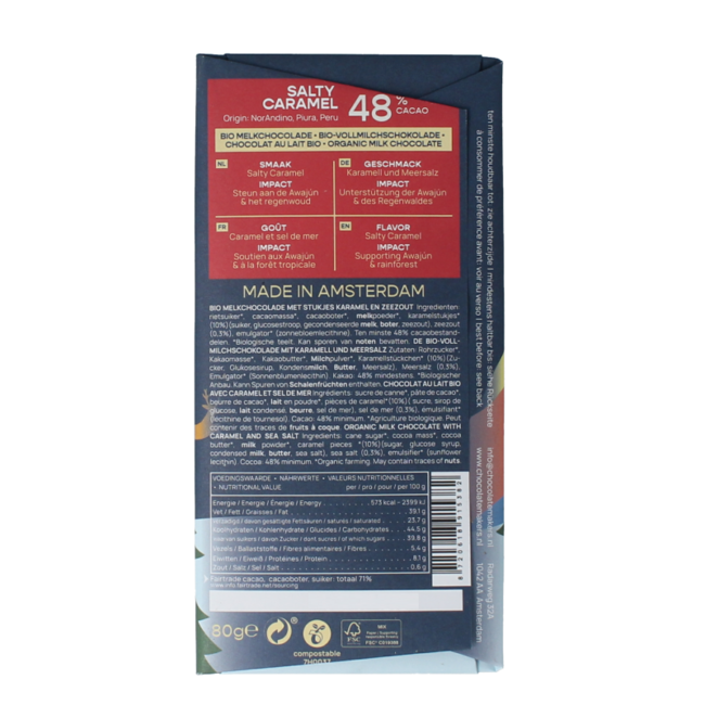 Kerstreep salty caramel bio 80 Gramm