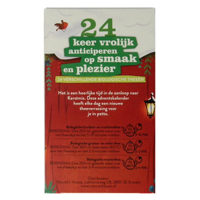 Kalendarz adwentowy z herbatą bio 24 sztuki