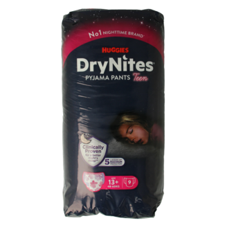 Huggies Drynites teen 13+kg fille 9 pièces