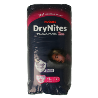 Huggies Drynites teen 13+kg niña 9 unidades