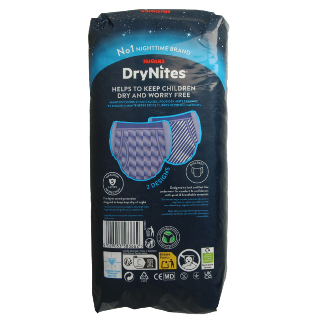 Drynites teen 13+kg garçon 9 pièces