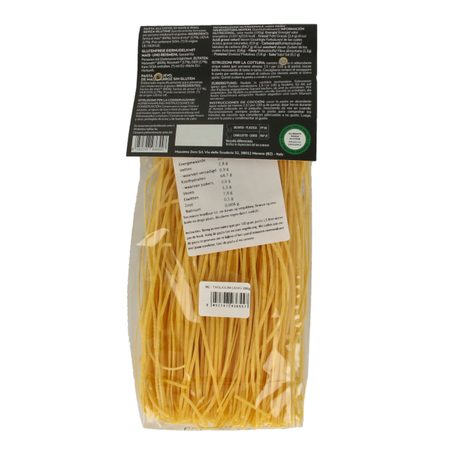 Massimo Zero Tagliolini pasta al huevo sin gluten 250 g