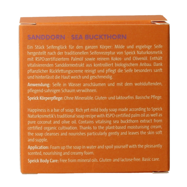 Speick Sea Buckthorn soap in box 100 Gram