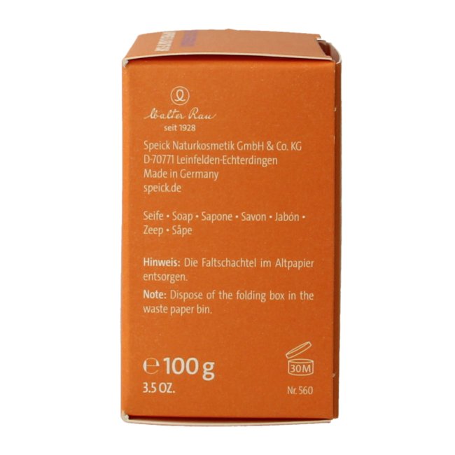 Speick Sea Buckthorn soap in box 100 Gram