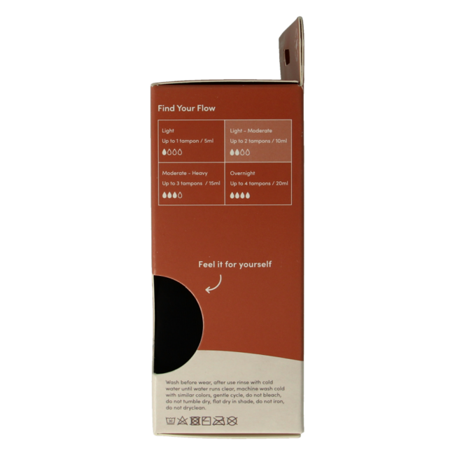 Boody Menstruationsunterwäsche Bikini-Slip Schwarz leicht/normal XS 1 Stück