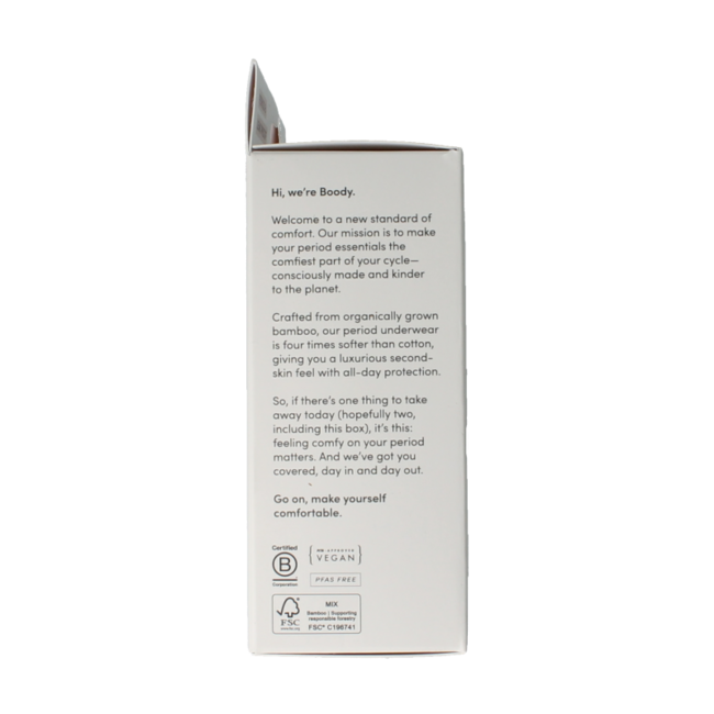 Boody Period Underwear Bikini Briefs Black Normal/Heavy S 1 Pair