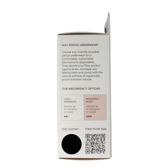 Boody Mutandina Mestruale Bikini Nera Flusso Normale/Abbondante Taglia S 1 Pezzo