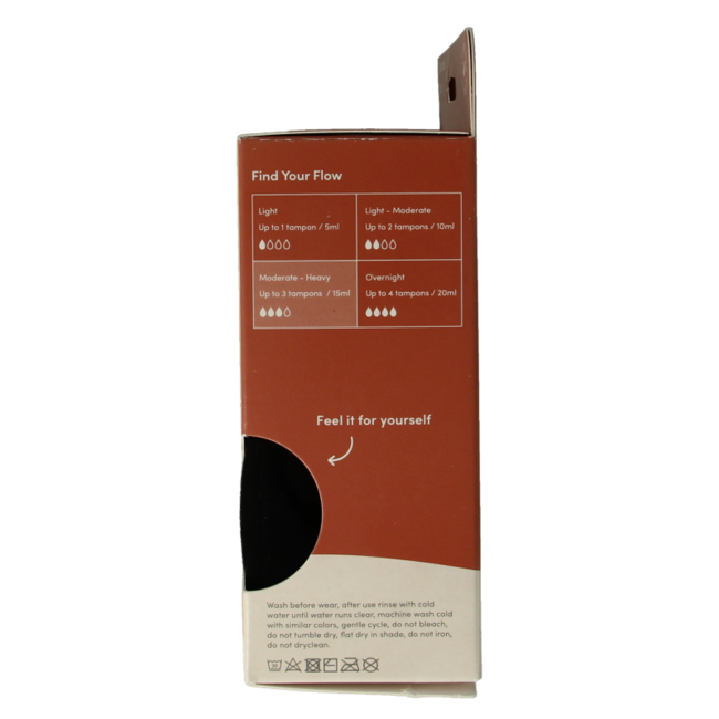 Boody Menstruationsunterwäsche Bikini-Slip Schwarz normal/stark M 1 Stück