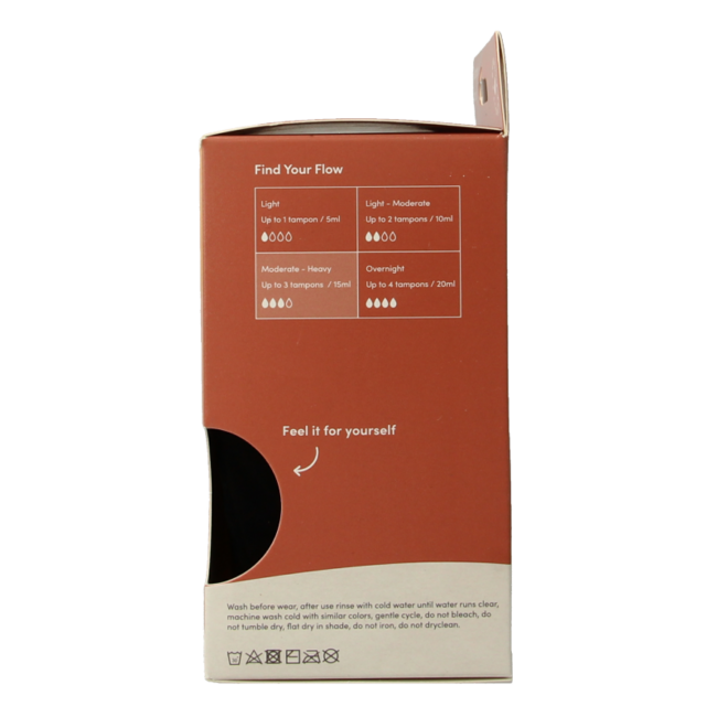 Boody Menstruationsunterwäsche Taillenslip Schwarz Normal L 1 Stück