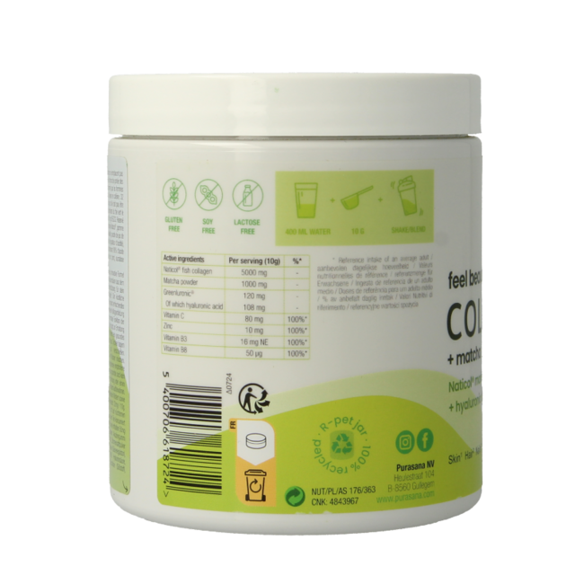 Purasana Collagen matcha feel beautiful 240 Gram