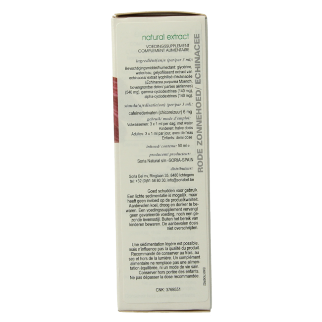 Soria Natural Echinacea purpurea XXI 50 Millilitres