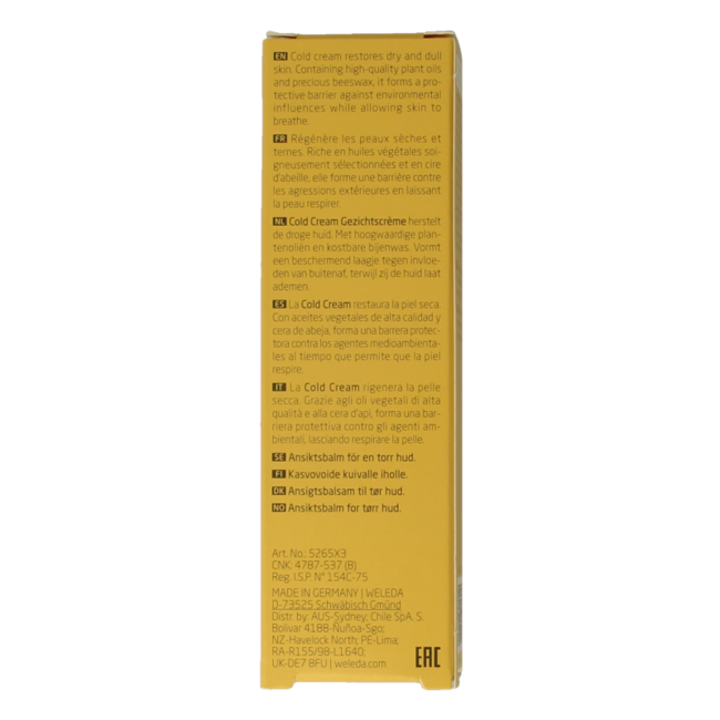 Weleda Coldcream face cream 30 Millilitres