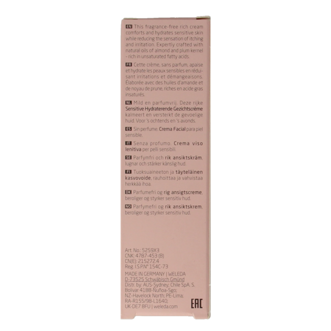 Face cream sensitive moisturising 30 Millilitres