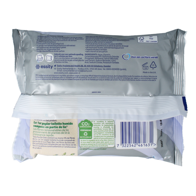 Edet Papier toilette humide Natural Skin 42 pièces